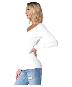 V-Neck Long Sleeve Bone