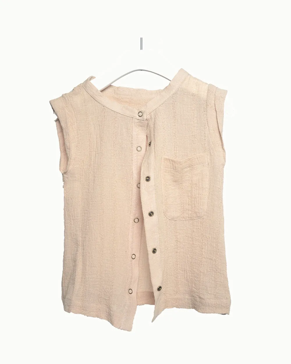 Vented Vest in Creme