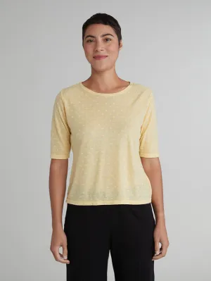Verde Dot Elbow Sleeve Top