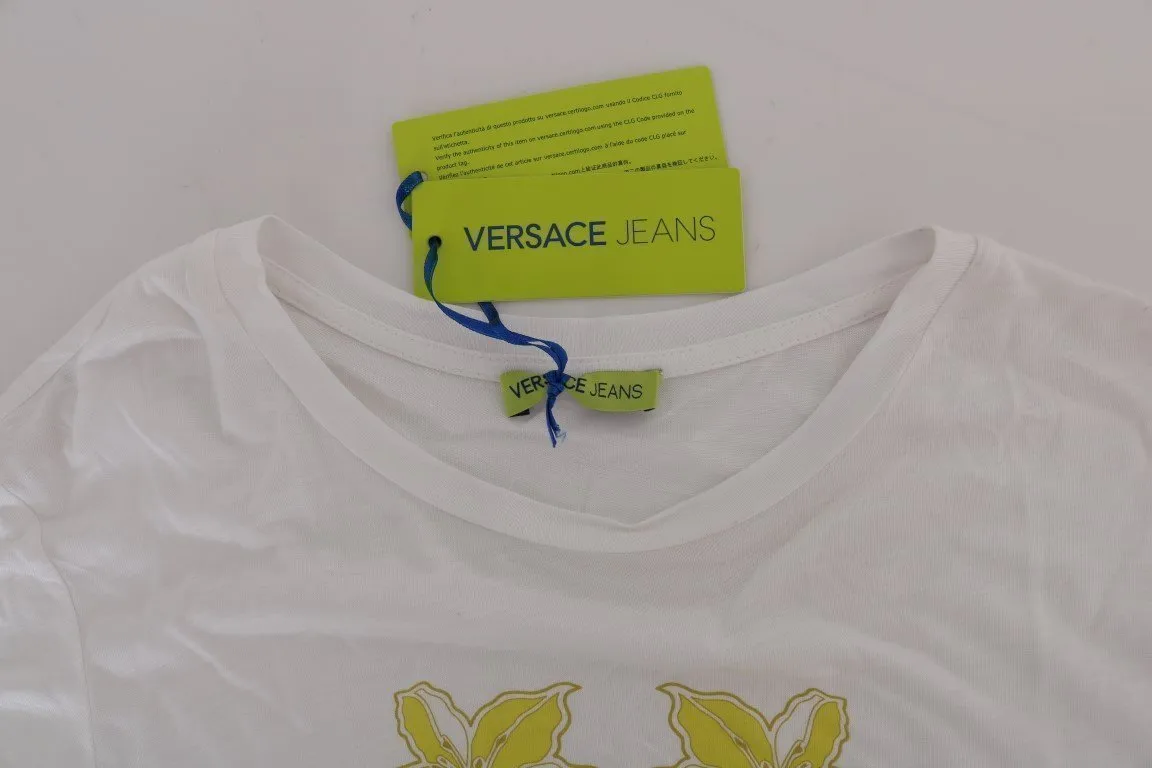 White Modal Yellow Baroque T-Shirt