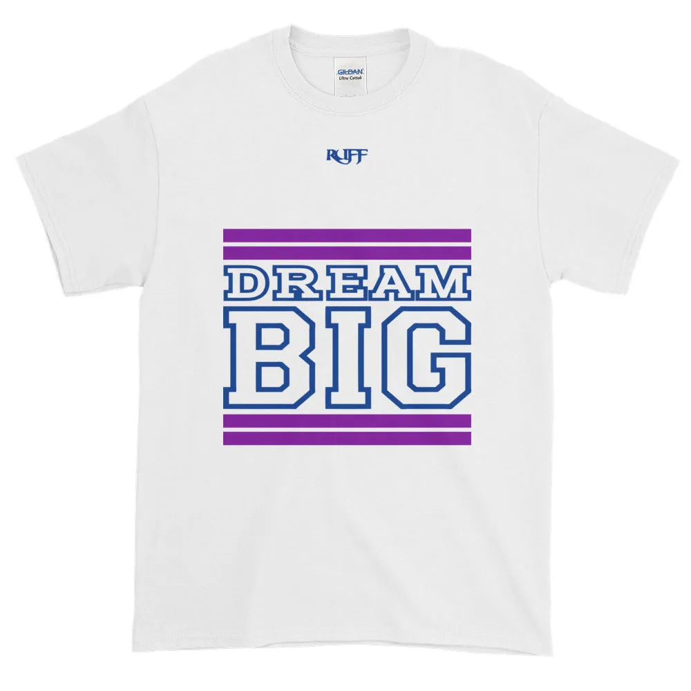 White Purple and Royal Blue Short-Sleeve T-Shirt
