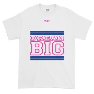 White Royal Blue and Pink Short-Sleeve T-Shirt