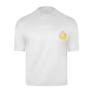White with Yellow Crest Short Sleeve T-Shirt