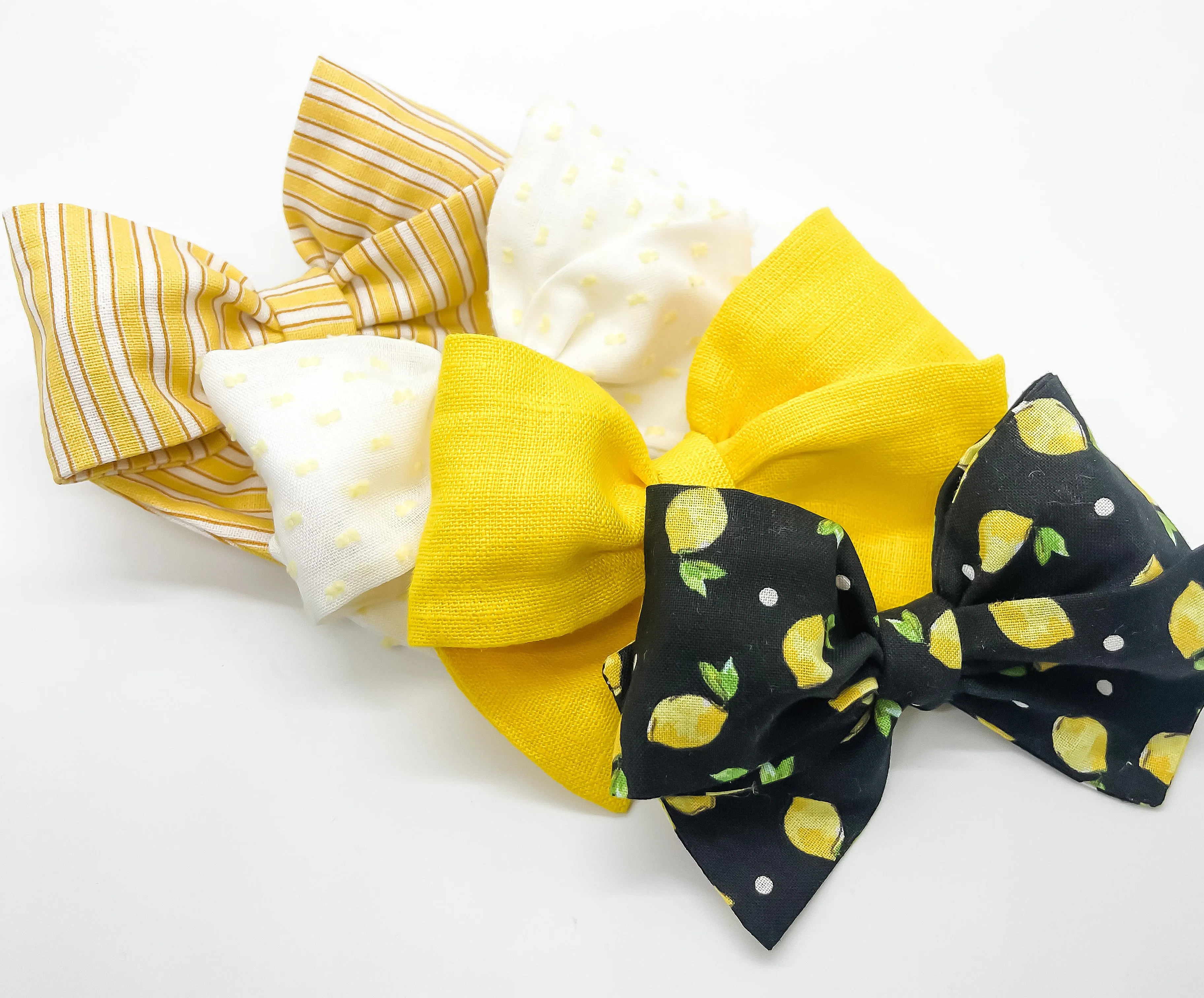 White/Yellow Swiss Dot