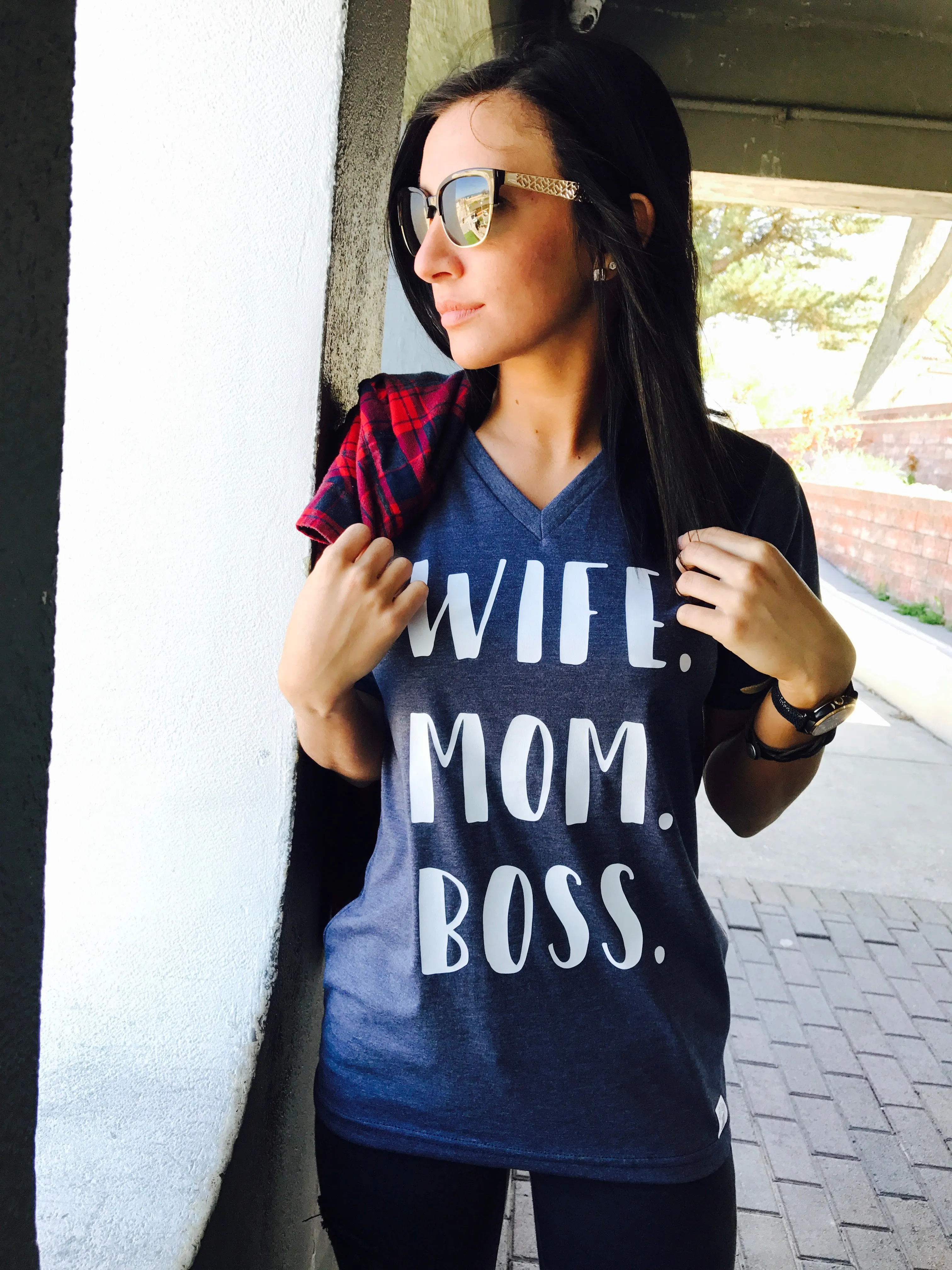 Wife Mom Boss Shirt - Funny Mom Shirt - Wife Shirt - Mama Boss -  Birch Bear Co