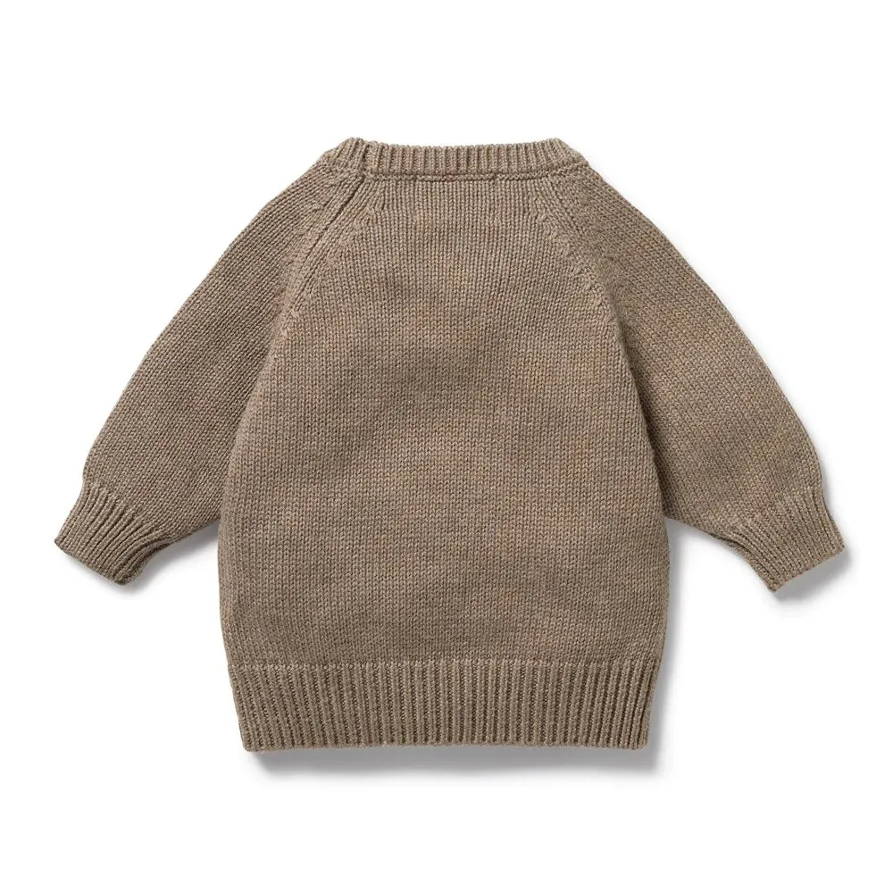 WILSON & FRENCHY WALNUT KNIT POCKET JUMPER