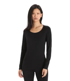WOMEN'S 200 OASIS LS SCOOP NECK - BLACK