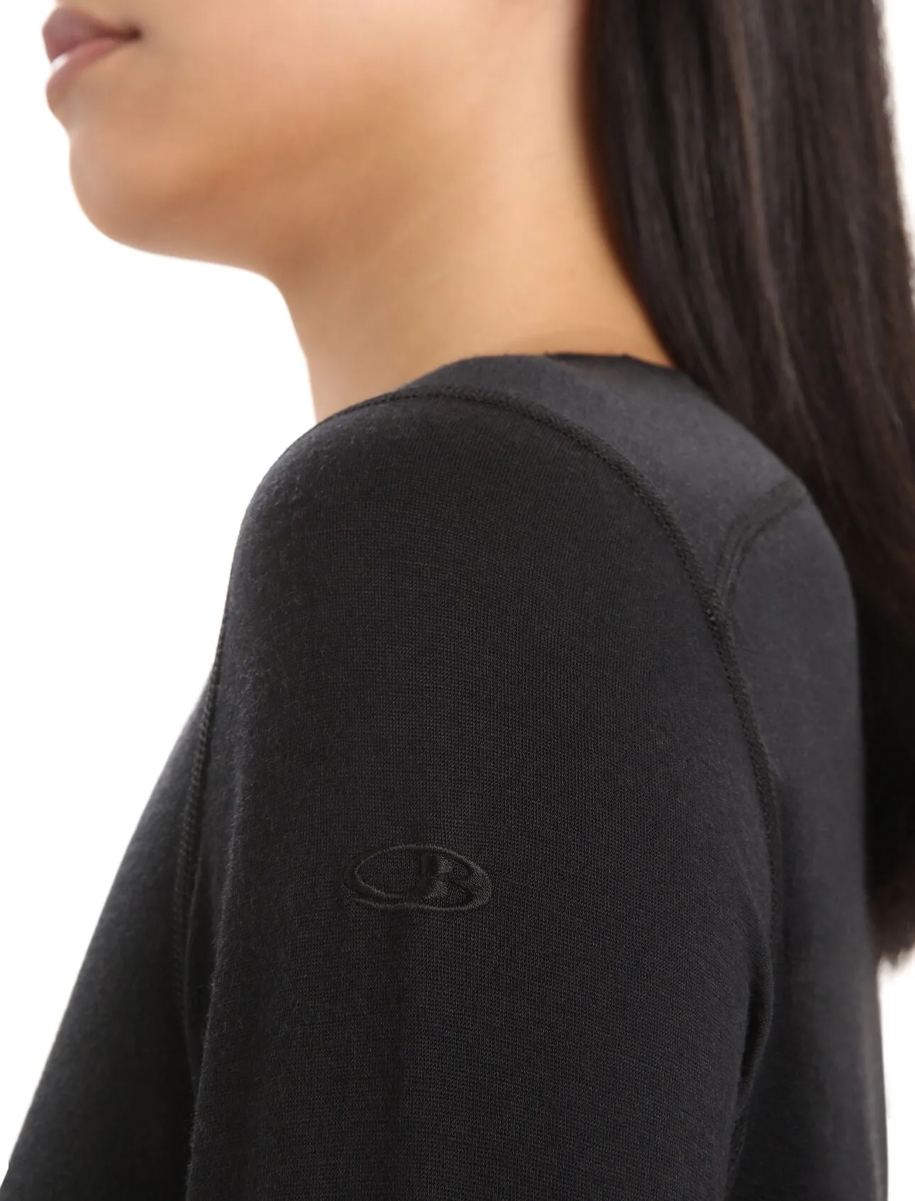 WOMEN'S 200 OASIS LS SCOOP NECK - BLACK