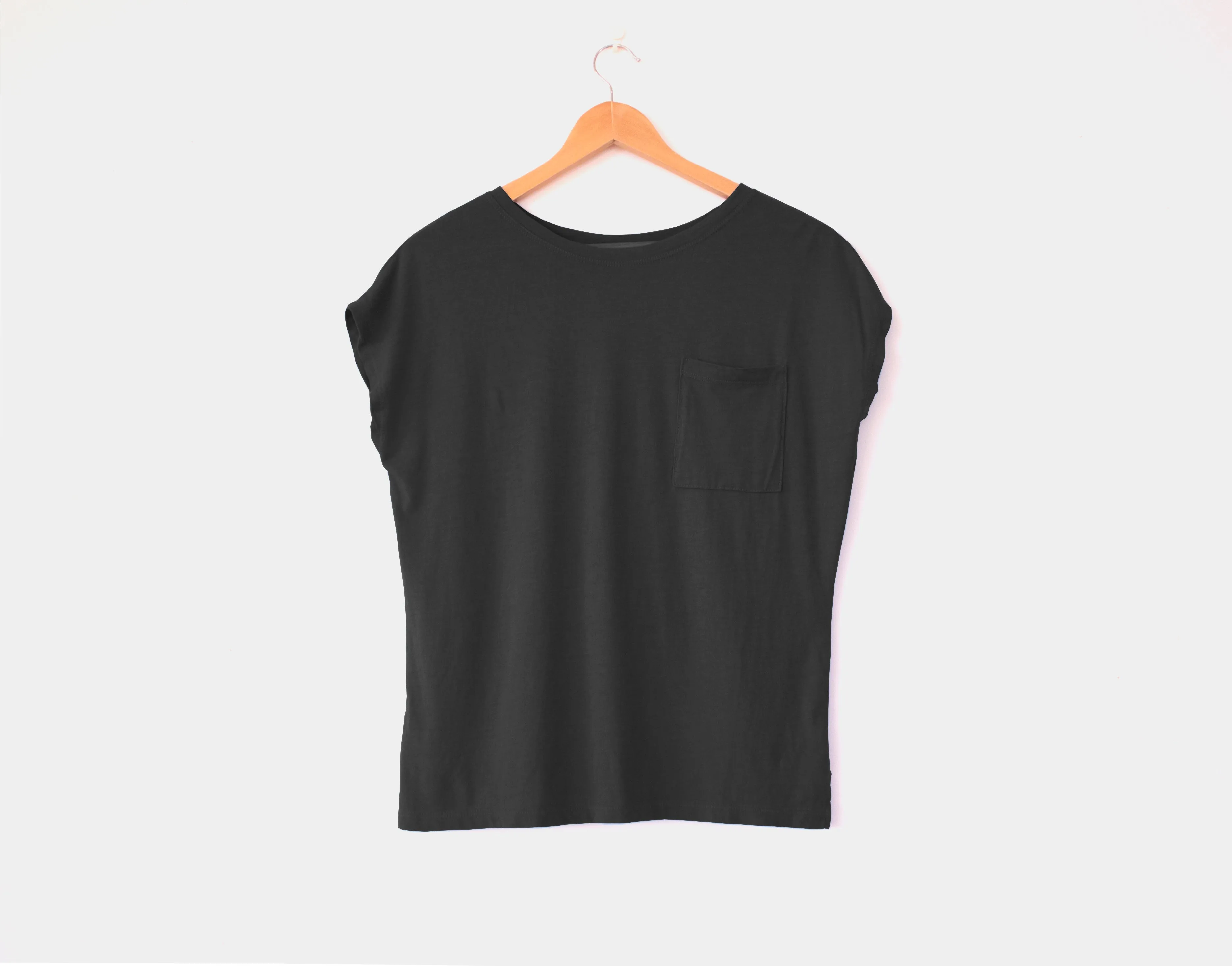 Women's Butter Soft Cotton/Modal Dolman Pocket T-Shirt