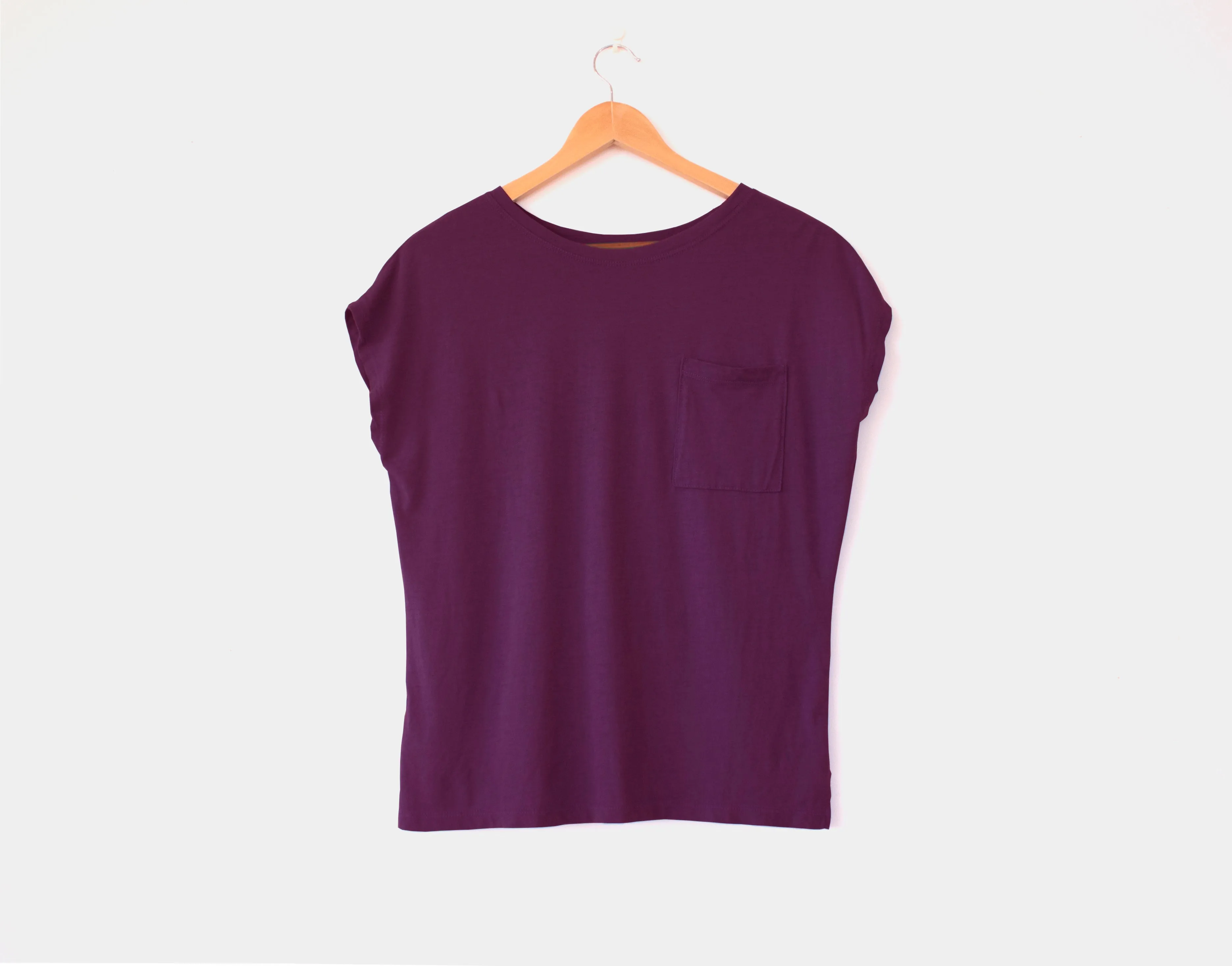 Women's Butter Soft Cotton/Modal Dolman Pocket T-Shirt