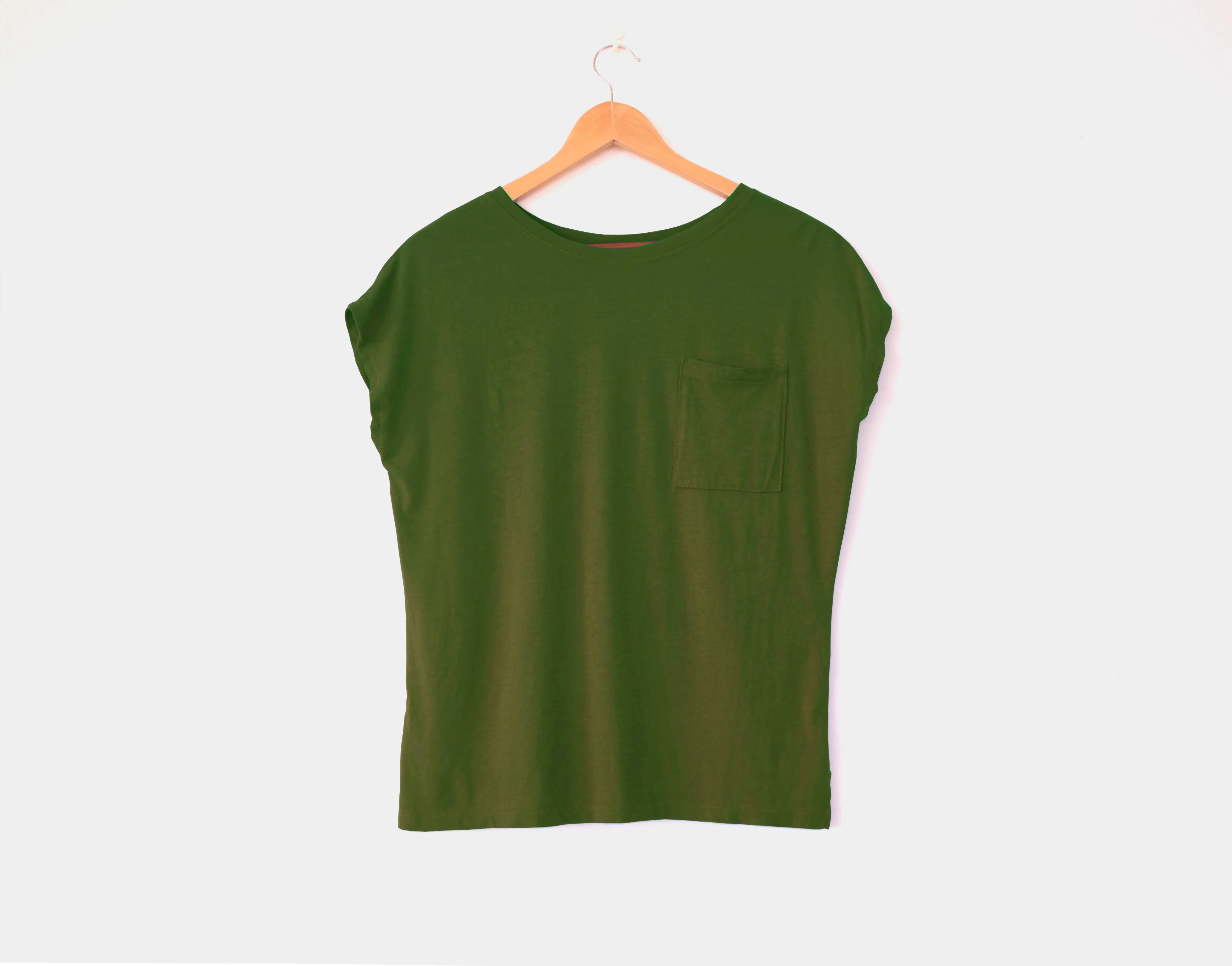 Women's Butter Soft Cotton/Modal Dolman Pocket T-Shirt