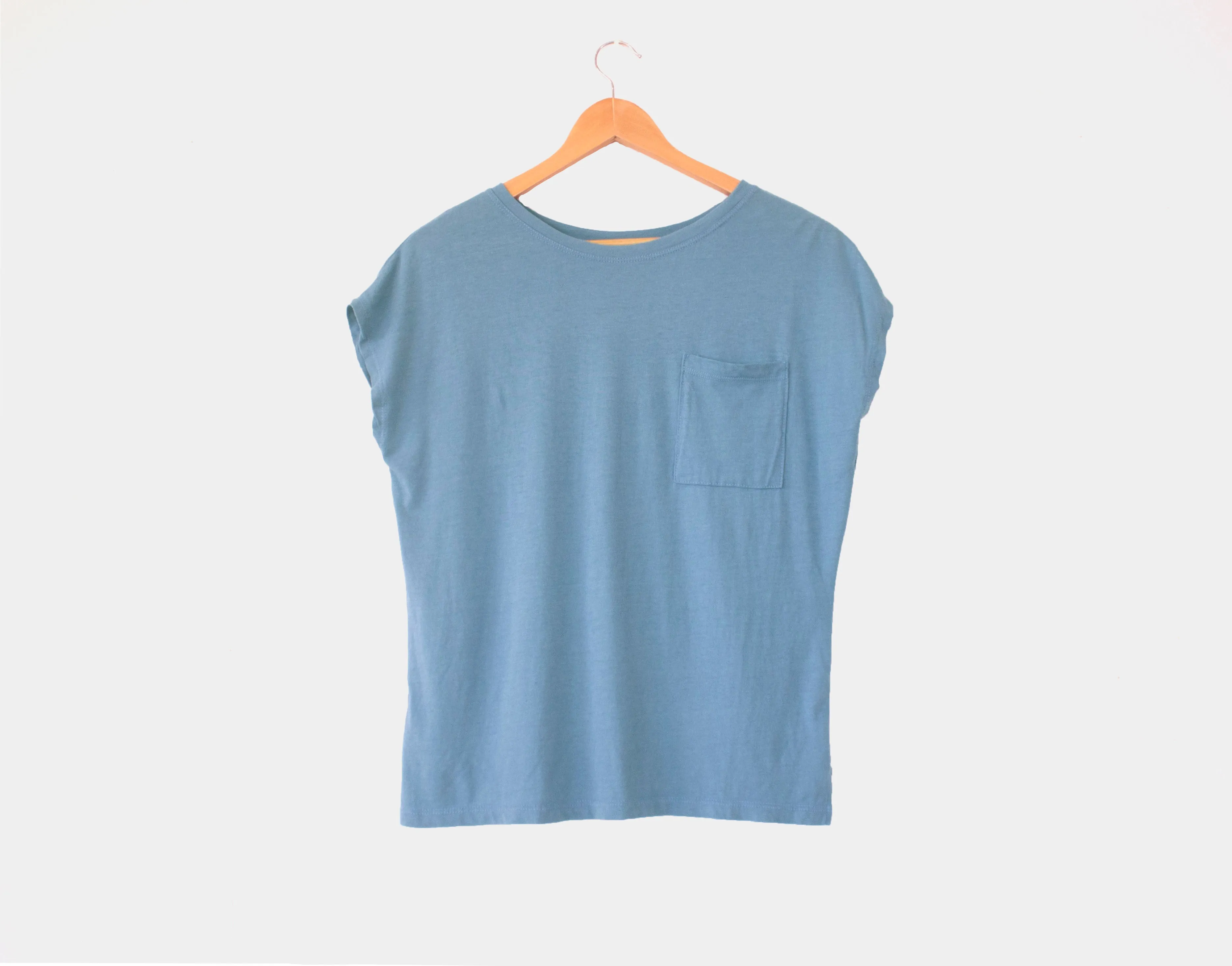 Women's Butter Soft Cotton/Modal Dolman Pocket T-Shirt