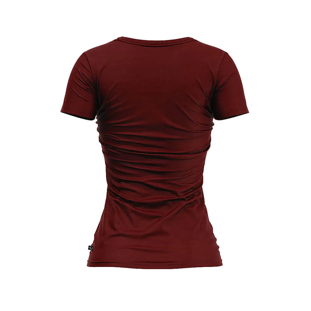 Women's Casual Merino T Shirt (Bloodstone)