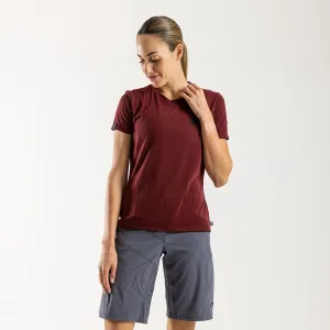 Women's Casual Merino T Shirt (Bloodstone)