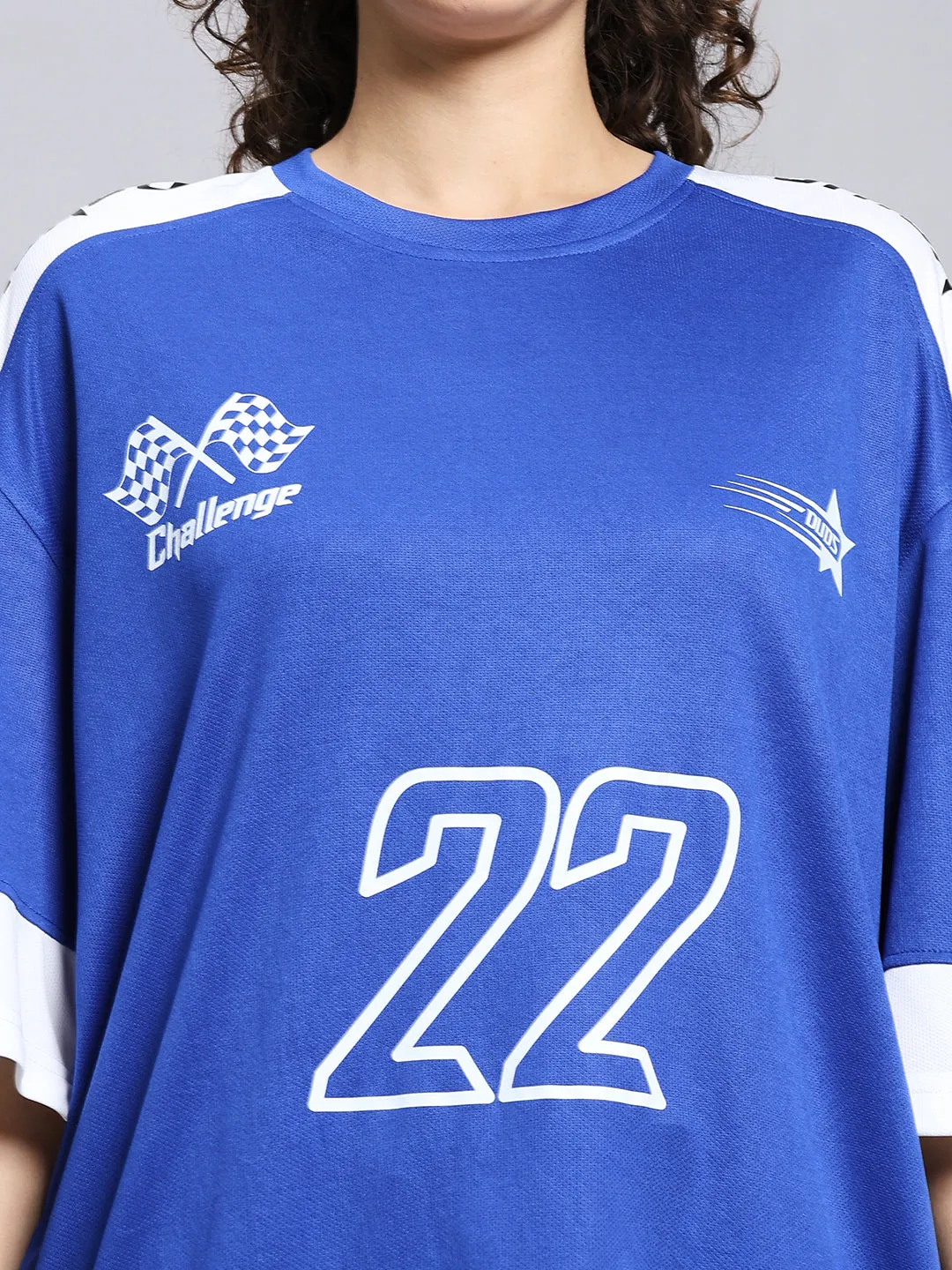 Women's Challenge Over-Sized T-Shirt (Royal Blue)