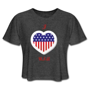 Women's Cropped T-Shirt - USA-2