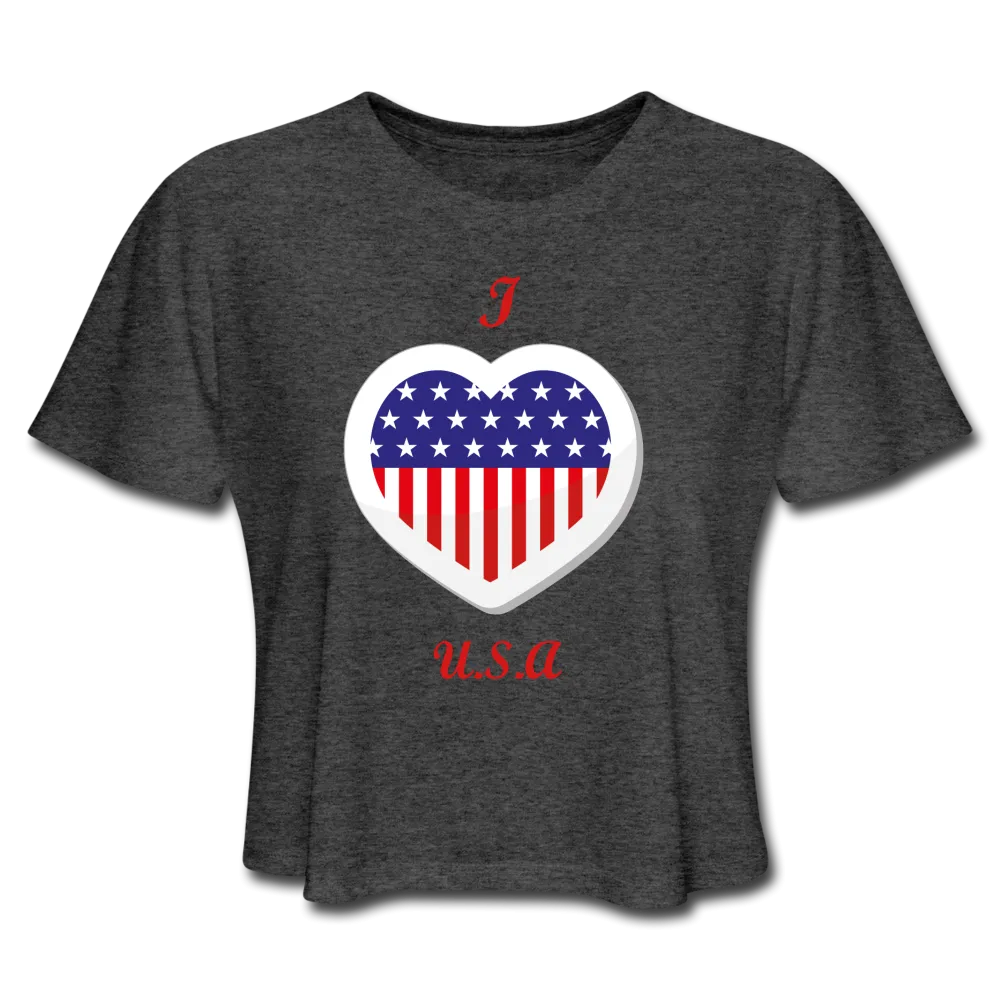 Women's Cropped T-Shirt - USA-2