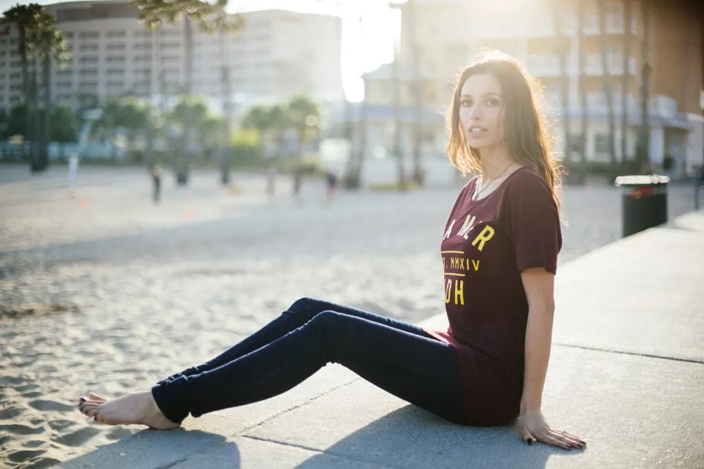 Women's - La Mer Maroon Crew Neck T-Shirt