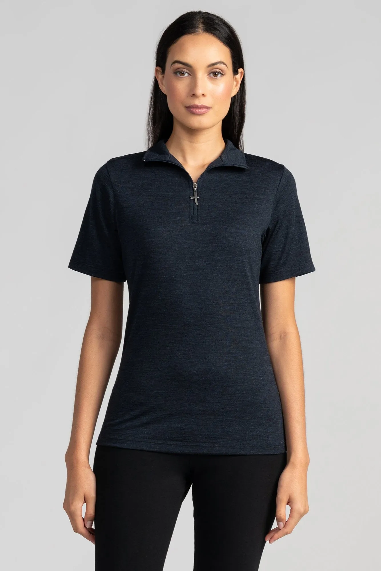 Womens Merino Zip Tee