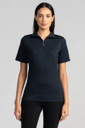 Womens Merino Zip Tee