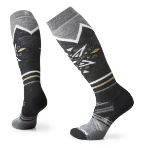 Women's Ski Full Cushion Mountain Snowflake Pattern OTC Socks