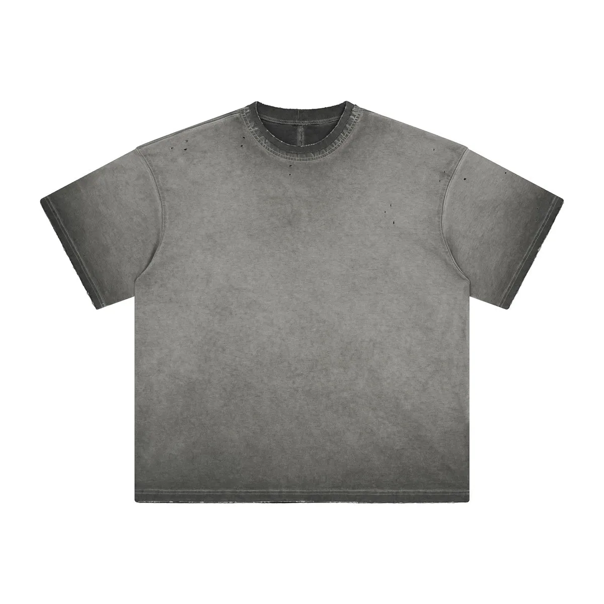 Women's Stone Wash Faded Distressed Tee 250gsm