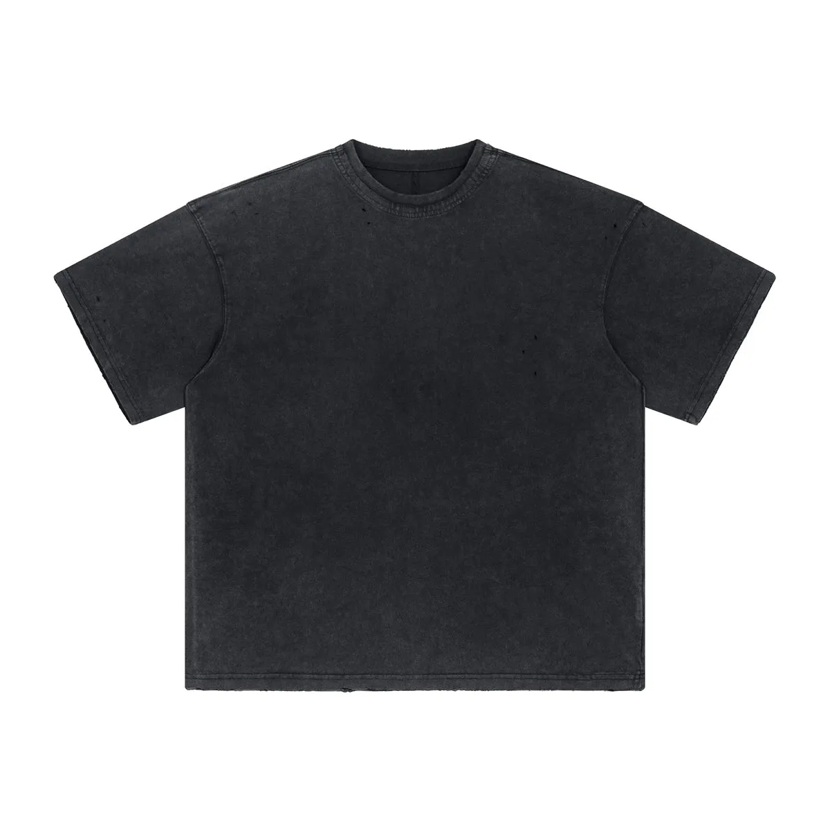 Women's Stone Wash Faded Distressed Tee 250gsm