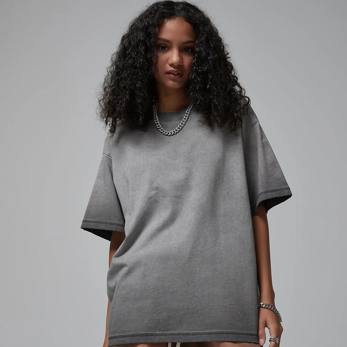 Women's Stone Wash Heavyweight Faded Tee 275gsm