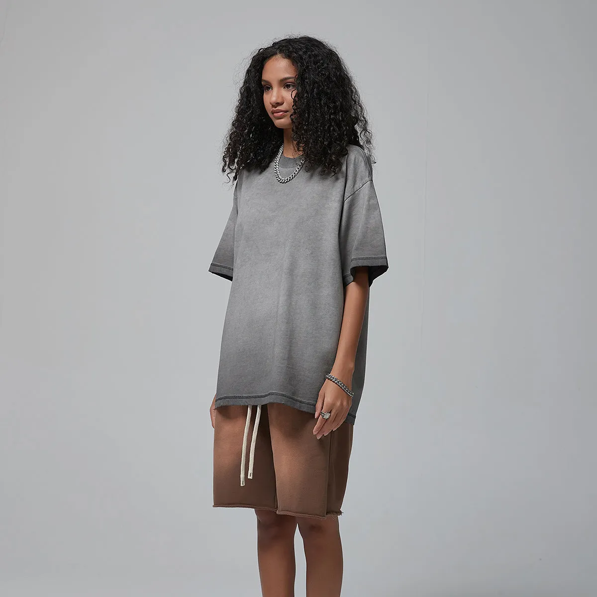 Women's Stone Wash Heavyweight Faded Tee 275gsm