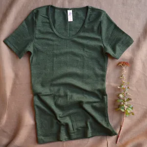 Women's T-Shirt - 100% Merino Wool - Forest Green *Limited Edition