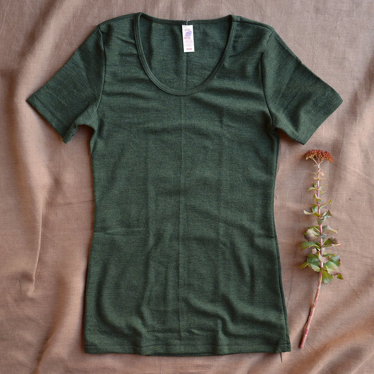 Women's T-Shirt - 100% Merino Wool - Forest Green *Limited Edition
