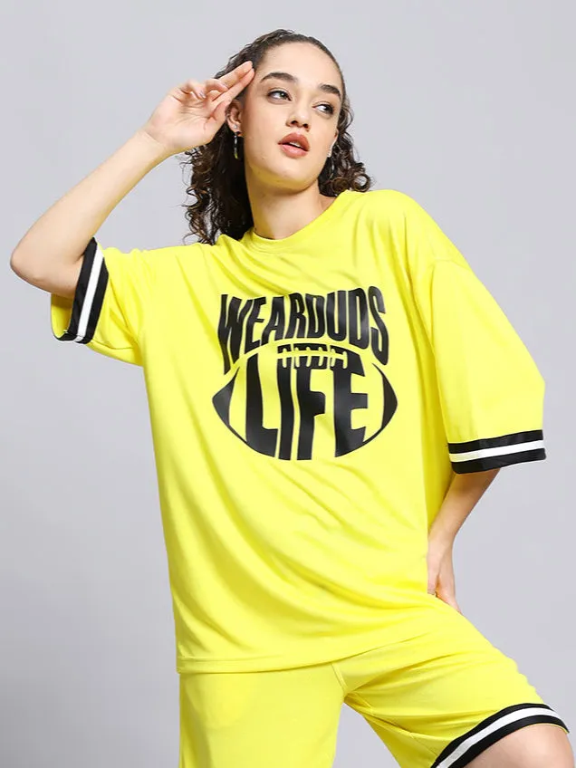 Women's Vigor Over-Sized T-Shirt (Yellow)