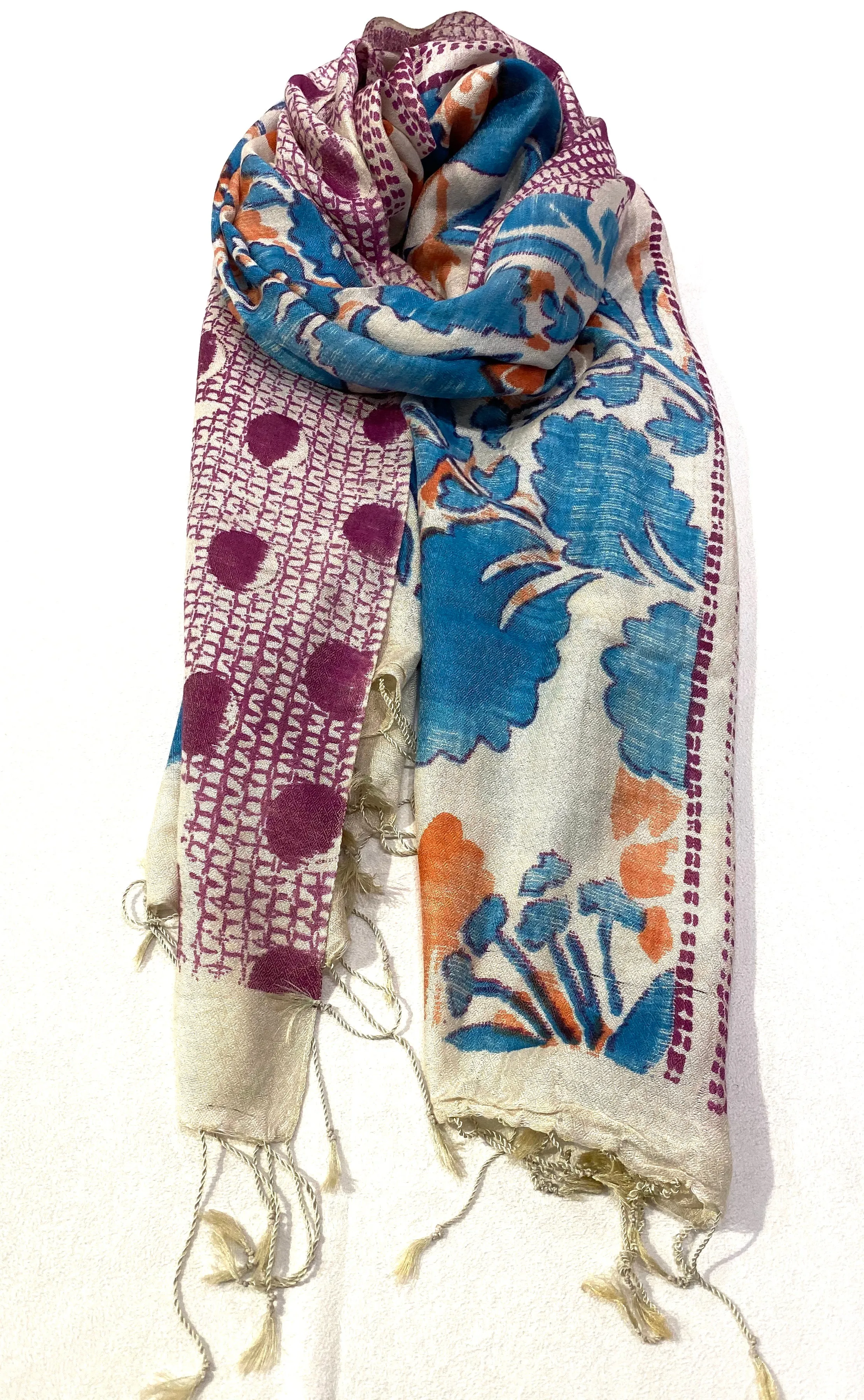 WOVEN SILK PRINTED SCARF