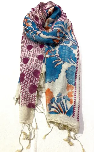 WOVEN SILK PRINTED SCARF
