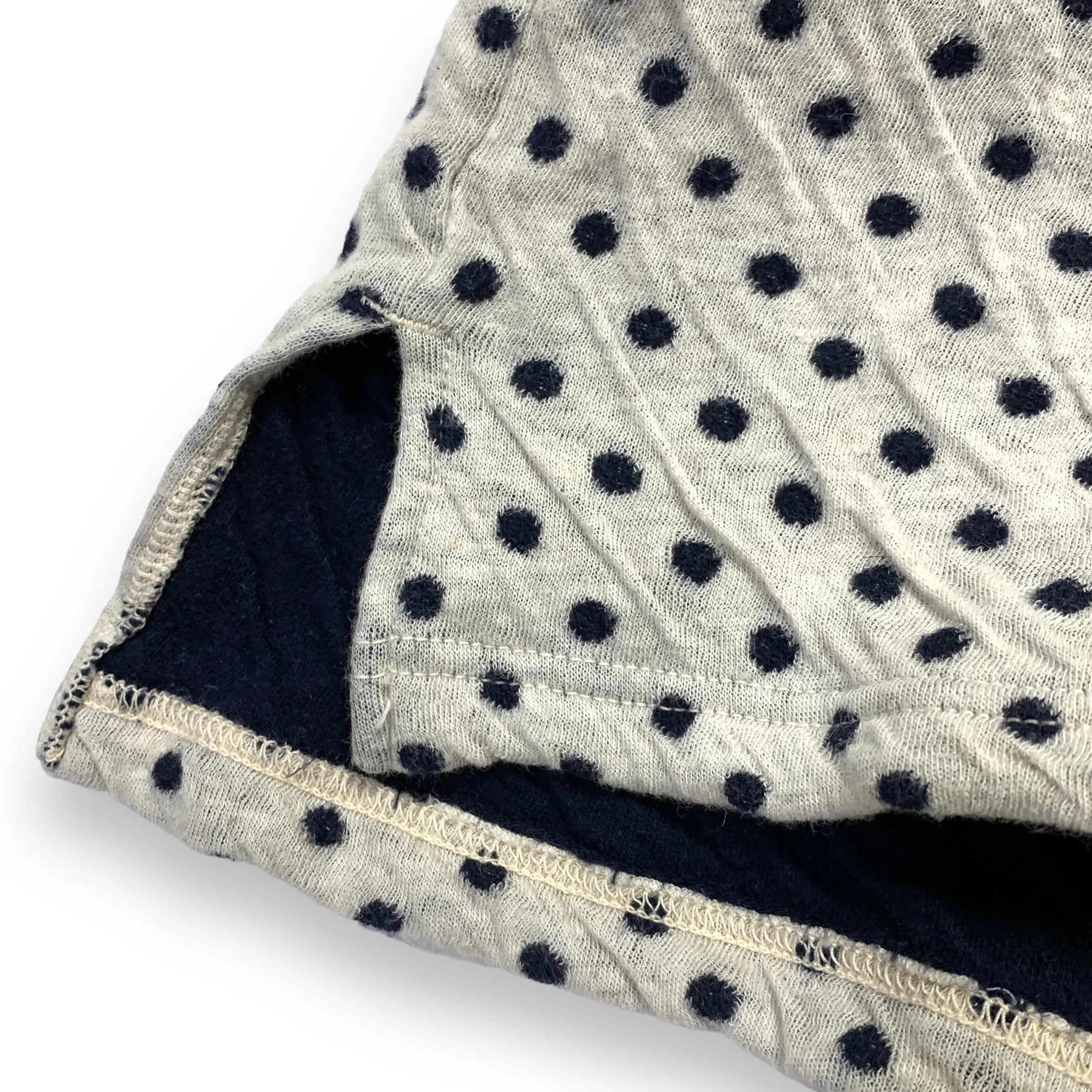 [XL] Kapital Diver Polka Dot Polo Shirt Grey