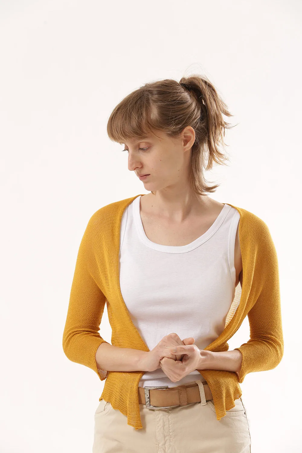 Yellow Bolero Cardigan
